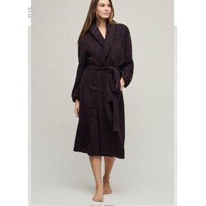 Barefoot Dreams cozy chic Maxi Robe Purple Umber Sz 1 unisex lounge comfy thick